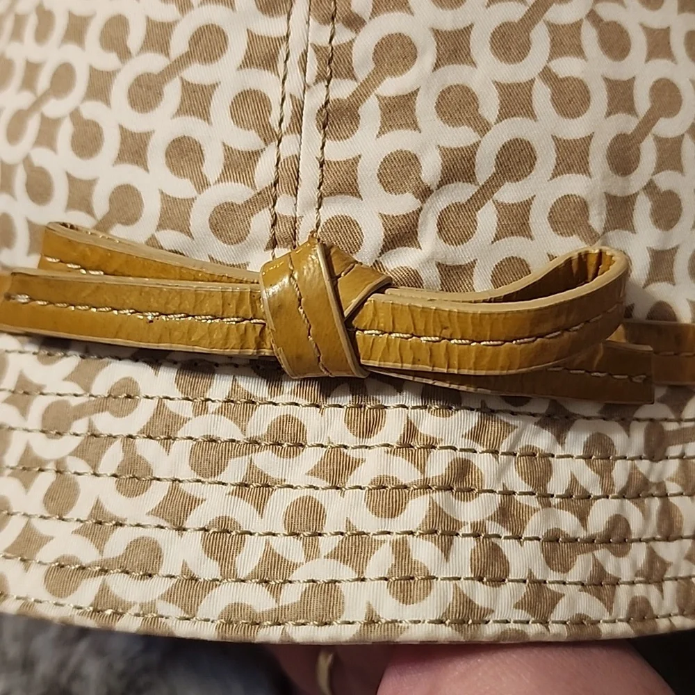 Coach Beige Patterned Women's Hat - Picture 5 of 8